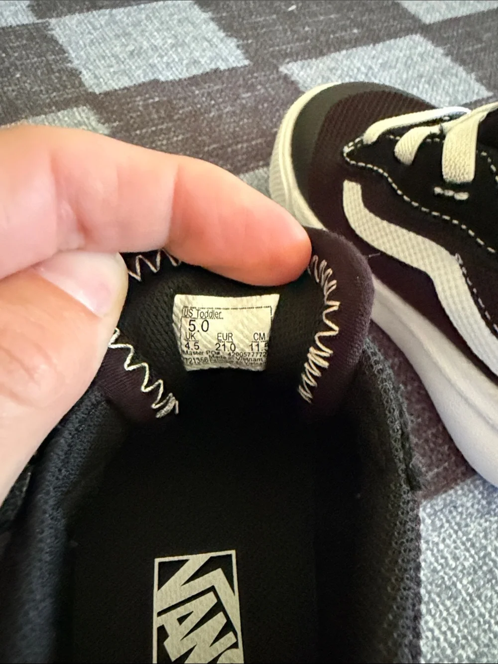 Vans Kids Black and White Mesh Low-Top Sneakers